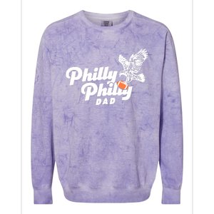 Nick Foles Wearing Dad Colorblast Crewneck Sweatshirt