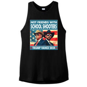 Not Friends With School Shooter Trump Vance 2024 Ladies PosiCharge Tri-Blend Wicking Tank