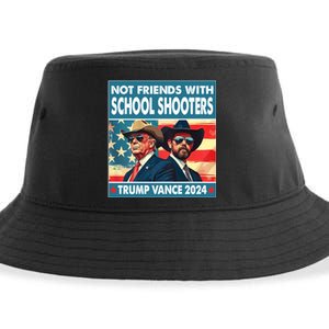 Not Friends With School Shooter Trump Vance 2024 Sustainable Bucket Hat