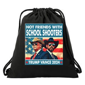 Not Friends With School Shooter Trump Vance 2024 Drawstring Bag