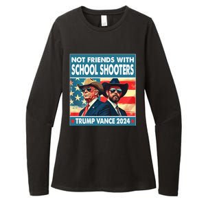 Not Friends With School Shooter Trump Vance 2024 Womens CVC Long Sleeve Shirt