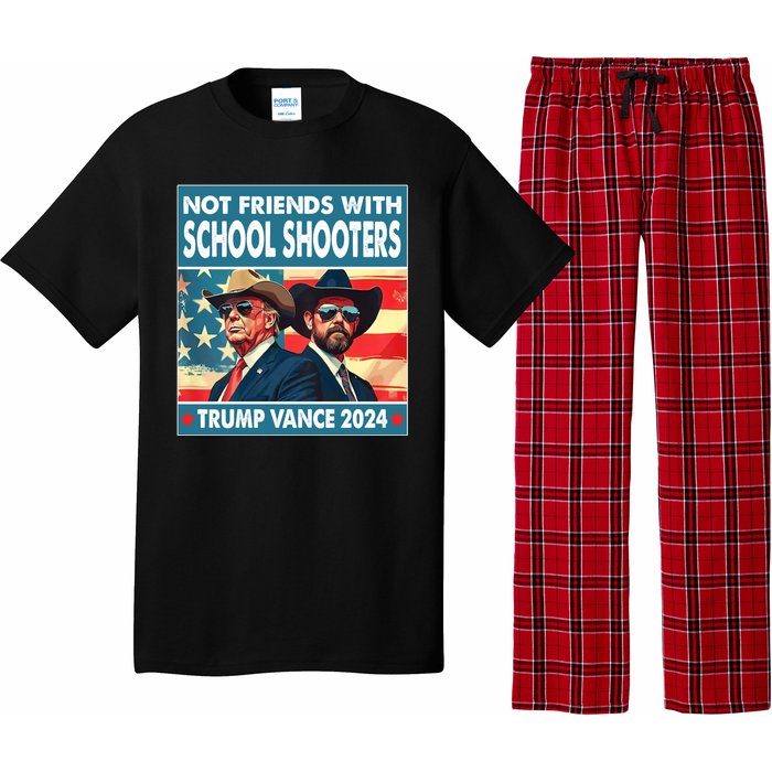 Not Friends With School Shooter Trump Vance 2024 Pajama Set