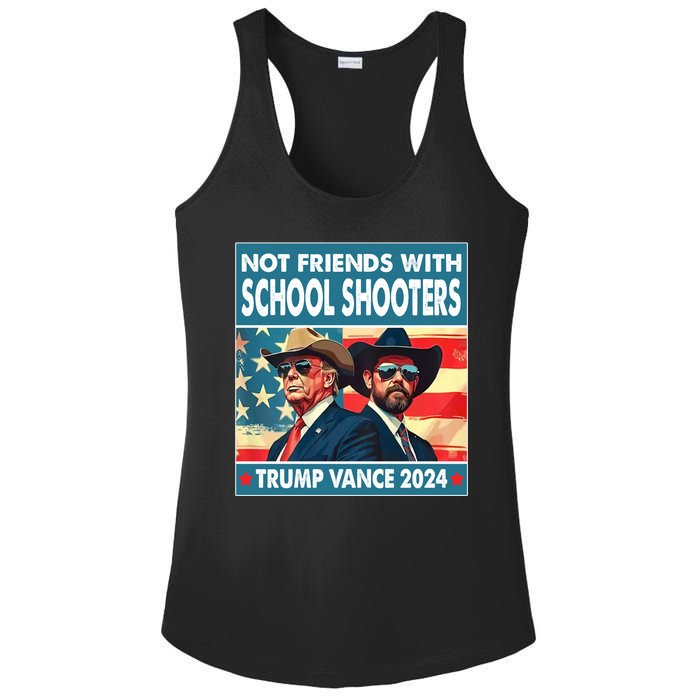 Not Friends With School Shooter Trump Vance 2024 Ladies PosiCharge Competitor Racerback Tank