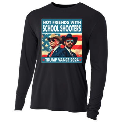 Not Friends With School Shooter Trump Vance 2024 Cooling Performance Long Sleeve Crew