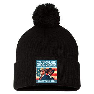 Not Friends With School Shooter Trump Vance 2024 Pom Pom 12in Knit Beanie