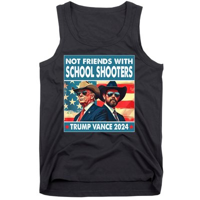 Not Friends With School Shooter Trump Vance 2024 Tank Top