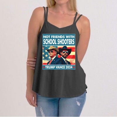 Not Friends With School Shooter Trump Vance 2024 Women's Strappy Tank