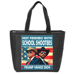 Not Friends With School Shooter Trump Vance 2024 Zip Tote Bag