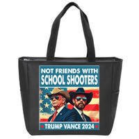 Not Friends With School Shooter Trump Vance 2024 Zip Tote Bag