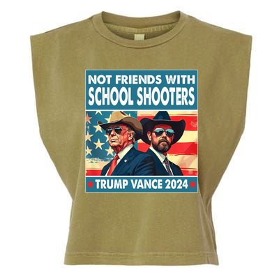 Not Friends With School Shooter Trump Vance 2024 Garment-Dyed Women's Muscle Tee