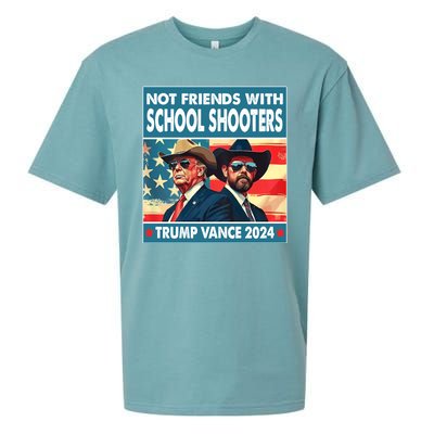 Not Friends With School Shooter Trump Vance 2024 Sueded Cloud Jersey T-Shirt