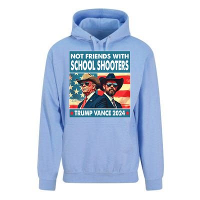 Not Friends With School Shooter Trump Vance 2024 Unisex Surf Hoodie