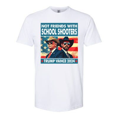 Not Friends With School Shooter Trump Vance 2024 Softstyle CVC T-Shirt