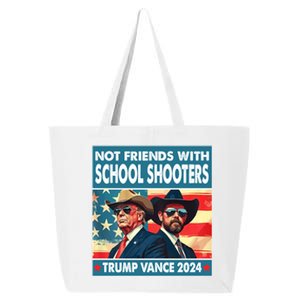 Not Friends With School Shooter Trump Vance 2024 25L Jumbo Tote