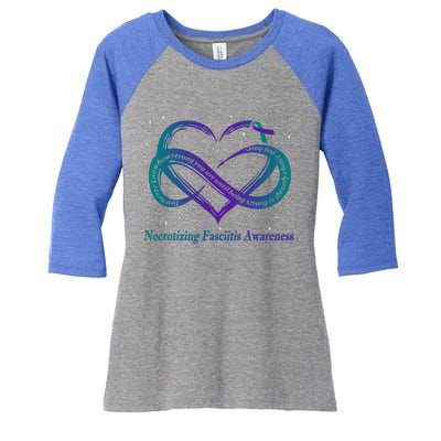 Necrotizing Fasciitis Warrior Gift Women's Tri-Blend 3/4-Sleeve Raglan Shirt