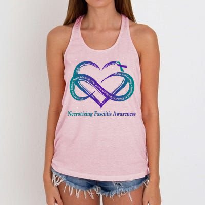 Necrotizing Fasciitis Warrior Gift Women's Knotted Racerback Tank