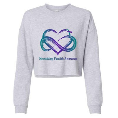 Necrotizing Fasciitis Warrior Gift Cropped Pullover Crew