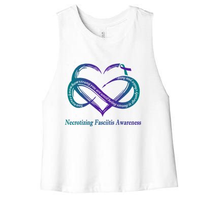 Necrotizing Fasciitis Warrior Gift Women's Racerback Cropped Tank