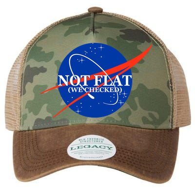 Not Flat We Checked Nasa Anti Flat Earth Legacy Tie Dye Trucker Hat