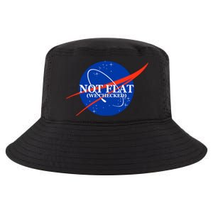 Not Flat We Checked Nasa Anti Flat Earth Cool Comfort Performance Bucket Hat