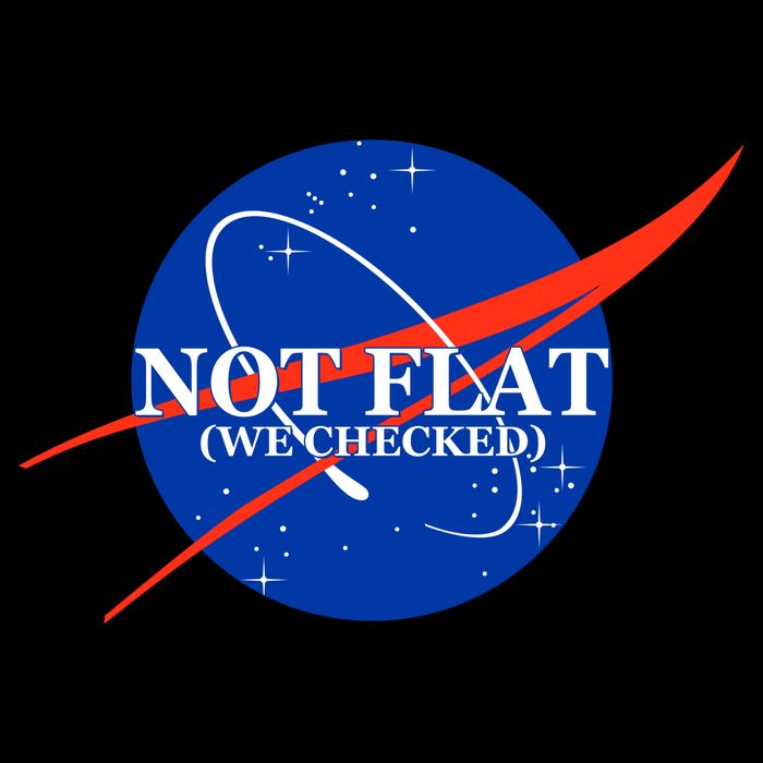 Not Flat We Checked Nasa Anti Flat Earth USA-Made Doggie Bandana