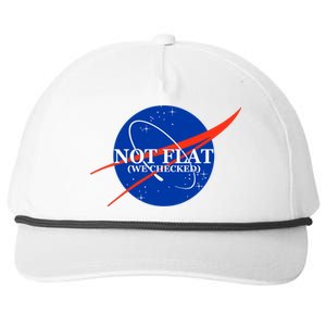 Not Flat We Checked Nasa Anti Flat Earth Snapback Five-Panel Rope Hat