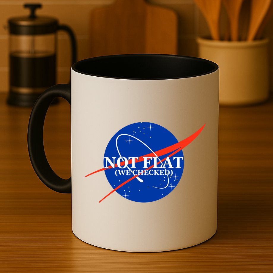 Not Flat We Checked Nasa Anti Flat Earth Mug
