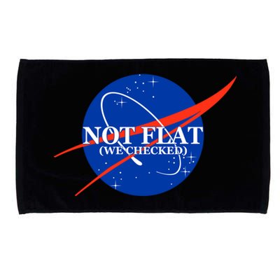 Not Flat We Checked Nasa Anti Flat Earth Microfiber Hand Towel