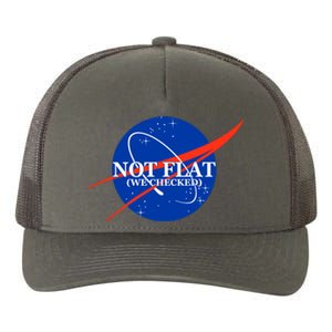 Not Flat We Checked Nasa Anti Flat Earth Yupoong Adult 5-Panel Trucker Hat