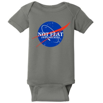 Not Flat We Checked Nasa Anti Flat Earth Baby Bodysuit