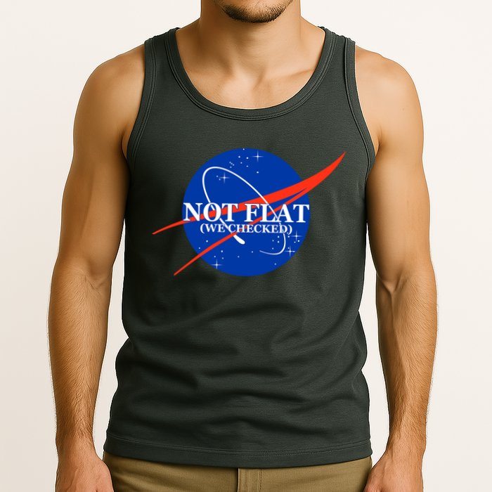 Not Flat We Checked Nasa Anti Flat Earth Tank Top