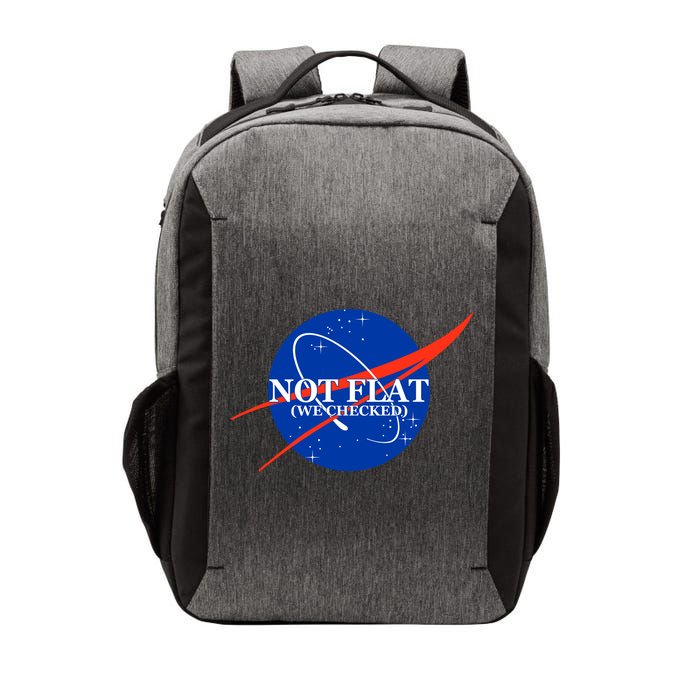 Not Flat We Checked Nasa Anti Flat Earth Vector Backpack