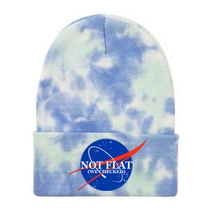 Not Flat We Checked Nasa Anti Flat Earth Tie Dye 12in Knit Beanie