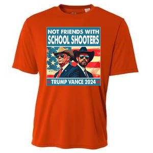 Not Friends With School Shooters Trump Vance 2024 Funny Cooling Performance Crew T-Shirt