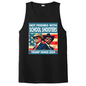 Not Friends With School Shooters Trump Vance 2024 Funny PosiCharge Competitor Tank