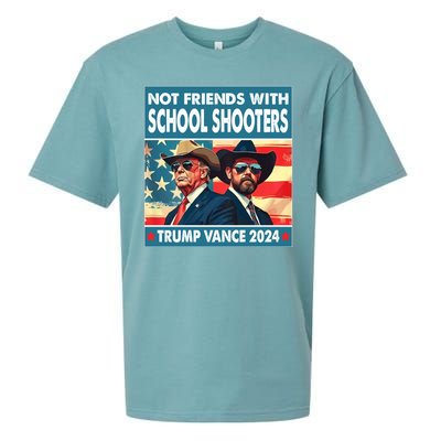 Not Friends With School Shooters Trump Vance 2024 Funny Sueded Cloud Jersey T-Shirt