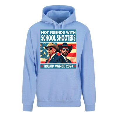 Not Friends With School Shooters Trump Vance 2024 Funny Unisex Surf Hoodie