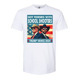 Not Friends With School Shooters Trump Vance 2024 Funny Softstyle CVC T-Shirt