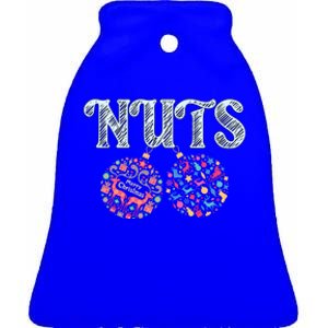 Nuts Funny Xmas Chestnuts Matching Couples Christmas Chest Cool Gift Ceramic Bell Ornament