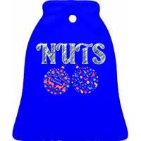 Nuts Funny Xmas Chestnuts Matching Couples Christmas Chest Cool Gift Ceramic Bell Ornament