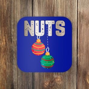 Nuts Funny Xmas Chestnuts Matching Couples Christmas Chest Cute Gift Coaster