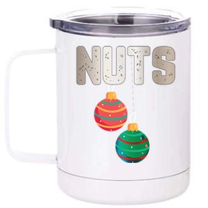 Nuts Funny Xmas Chestnuts Matching Couples Christmas Chest Cute Gift 12 oz Stainless Steel Tumbler Cup