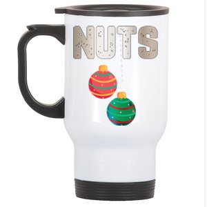 Nuts Funny Xmas Chestnuts Matching Couples Christmas Chest Cute Gift Stainless Steel Travel Mug