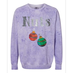 Nuts Funny Xmas Chestnuts Matching Couples Christmas Chest Great Gift Colorblast Crewneck Sweatshirt