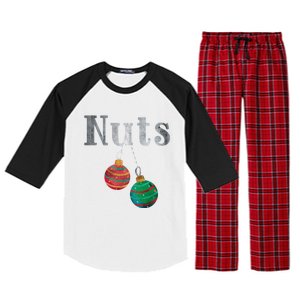 Nuts Funny Xmas Chestnuts Matching Couples Christmas Chest Great Gift Raglan Sleeve Pajama Set