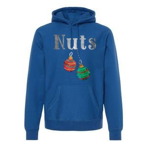 Nuts Funny Xmas Chestnuts Matching Couples Christmas Chest Great Gift Premium Hoodie