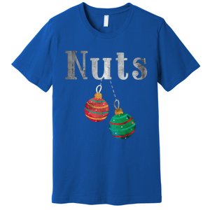 Nuts Funny Xmas Chestnuts Matching Couples Christmas Chest Great Gift Premium T-Shirt