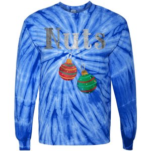 Nuts Funny Xmas Chestnuts Matching Couples Christmas Chest Great Gift Tie-Dye Long Sleeve Shirt