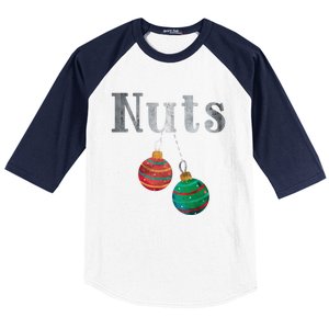 Nuts Funny Xmas Chestnuts Matching Couples Christmas Chest Great Gift Baseball Sleeve Shirt