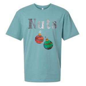 Nuts Funny Xmas Chestnuts Matching Couples Christmas Chest Great Gift Sueded Cloud Jersey T-Shirt